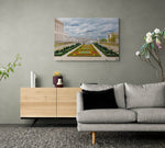 Albertinaplein in Brussel, canvas van 120x80cm, gepresenteerd in modern interieur