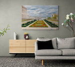 Albertinaplein in Brussel, canvas van 150x100cm, geïntegreerd in modern interieur