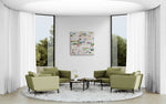 Casares, Andalusië, canvas van 120x120cm, groot formaat in modern interieur - Foto Luc Maes