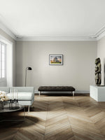 Gerechtshof Hasselt foto op canvas in een modern interieur, formaat 60x40cm.