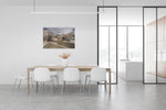 Guggenheim Museum in Bilbao, canvas van 120x80cm, tentoongesteld in modern interieur