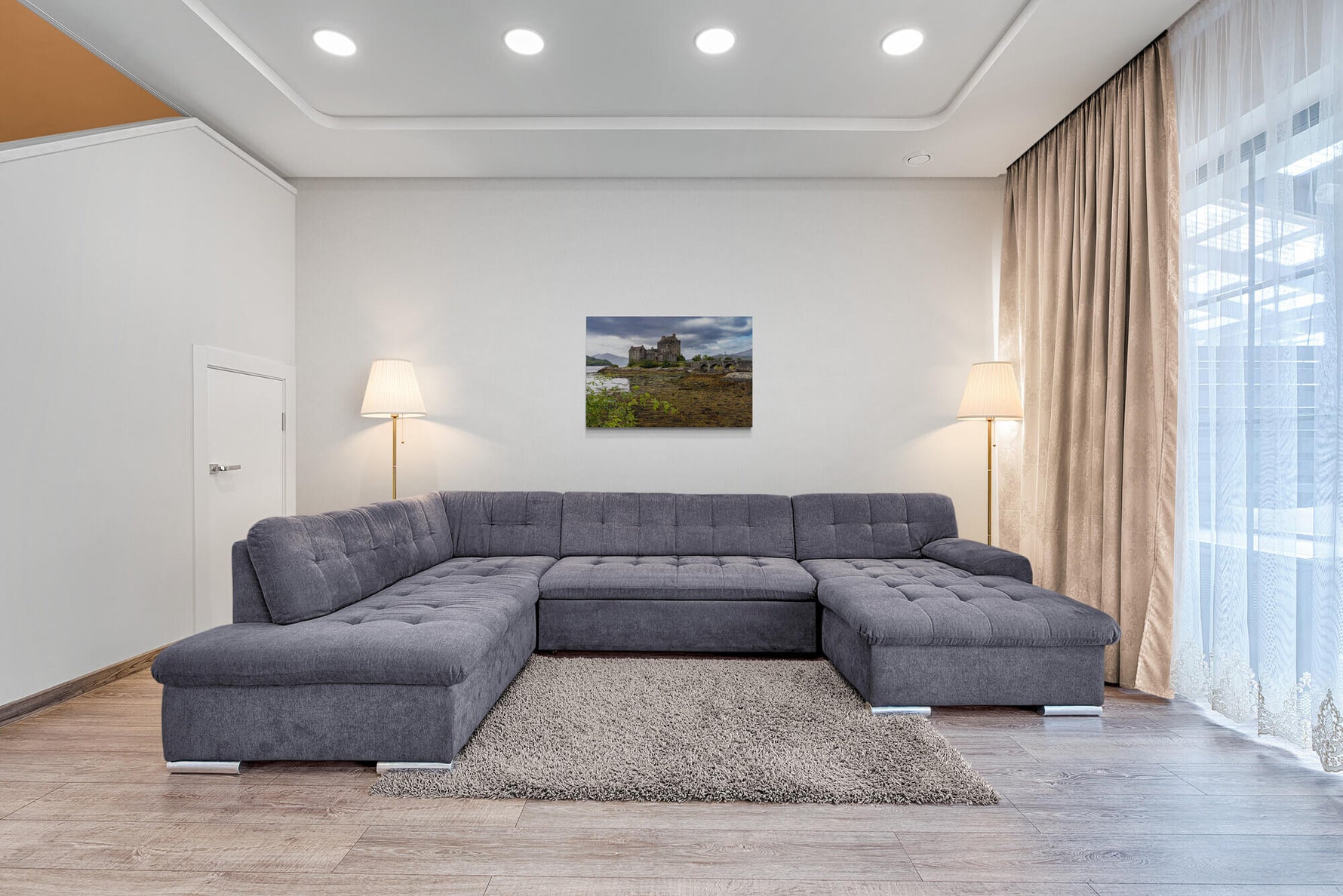 Kasteel Eilean Donan in Schotland, canvas van 90x60cm, passend in modern interieur
