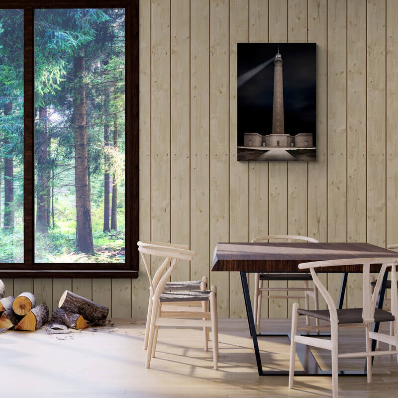 Phare de Gatteville in Normandië, canvas van 90x60cm, passend in modern interieur