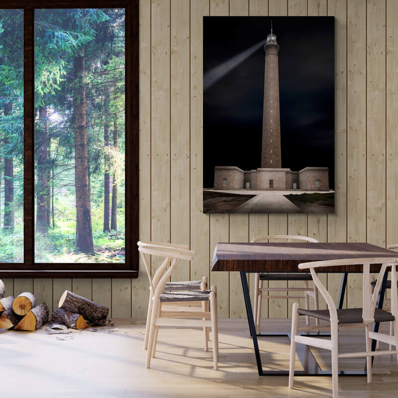 Phare de Gatteville in Normandië, canvas van 150x100cm, passend in modern interieur