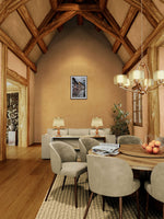 Vakwerkhuizen in de Elzas, canvas van 90x60cm, in een modern interieur - Foto Luc Maes