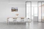 Guggenheim Museum in Bilbao, zijaanzicht, canvas van 90x60cm, passend in modern interieur.